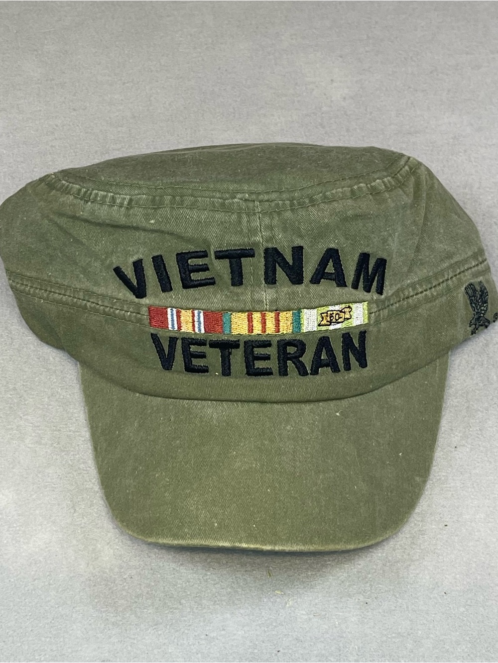 Olive Green Vietnam Veteran Embroidered Military Cap